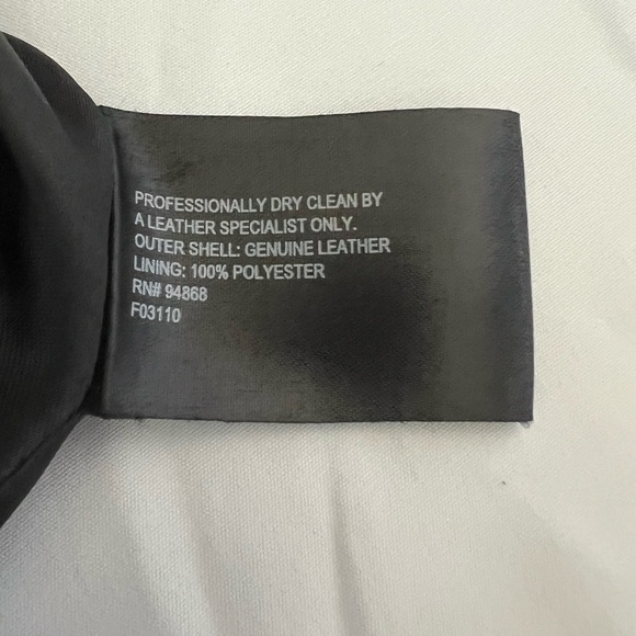 Bernardo Genuine Leather Jacket 1X Black Cropped Plus Size Embossed Snakeskin - Picture 6 of 6